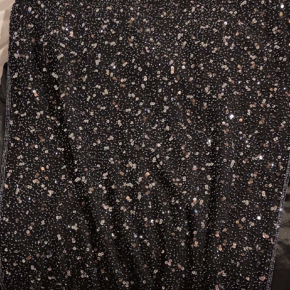 Scala Black Sequin Halter Gown - image 8